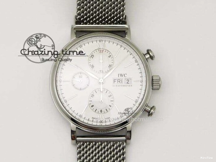 MIROTIME 0126 Pilot Chrono 377725 SS ZF 1:1 Best Edition White Dial on Black Leather Strap A Soft 7183